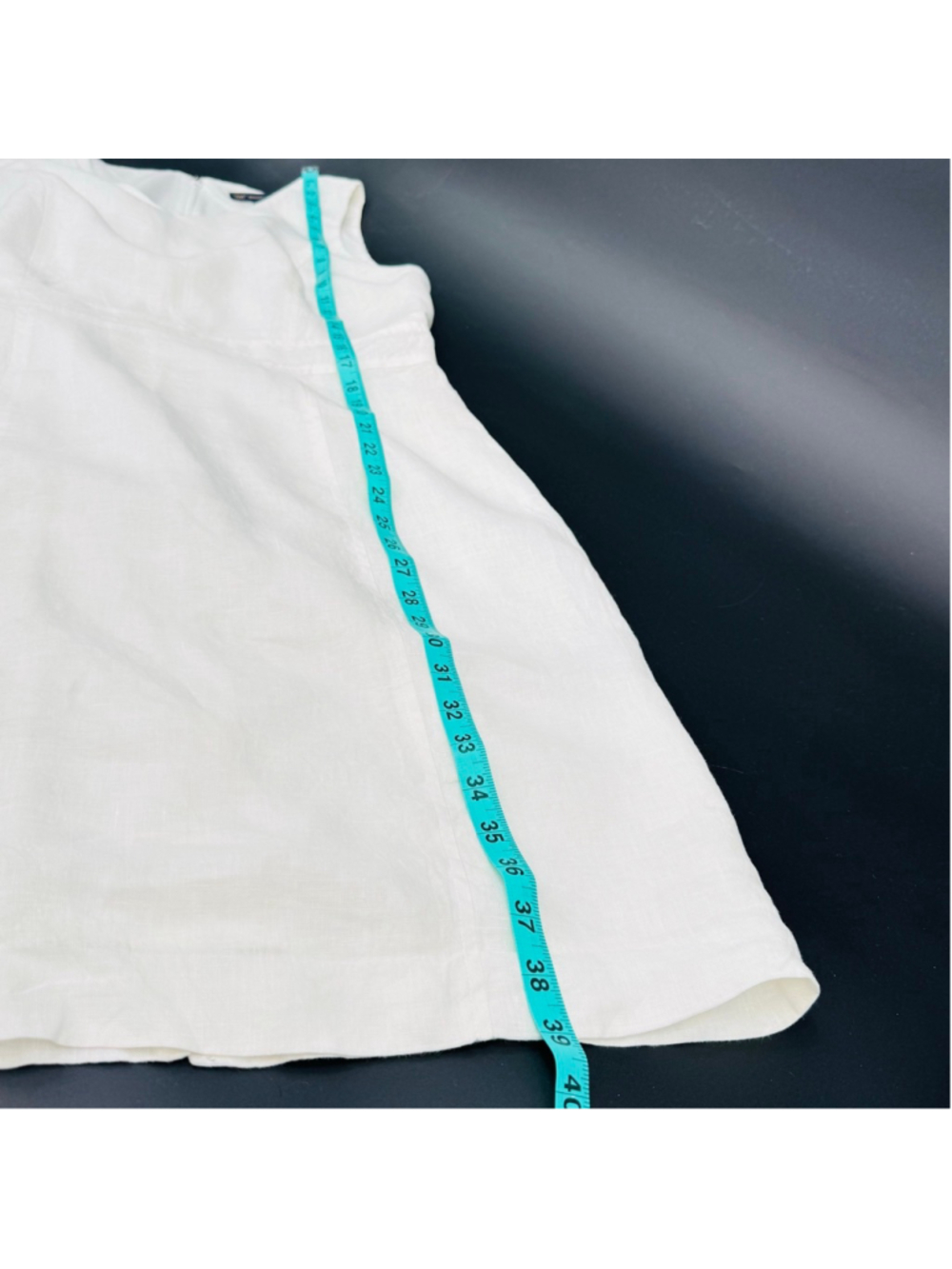 Brooks Brothers White Linen V Neck Sheath Dress Size 10 - Picture 7 of 10